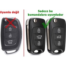 Kasey Kia Rio Ceed Sportage Uyumlu Anahtar Kabı Kumanda Kabı Oto Anahtarlık Vidalı Logolu