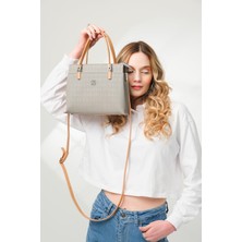Just Polo Kadın Gri Omuz ve El ve Omuz Çantası JPM4045 Gri