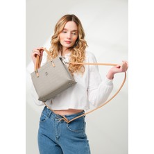 Just Polo Kadın Gri Omuz ve El ve Omuz Çantası JPM4045 Gri