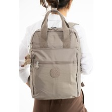 Çanta Trend Sanmorris Unisex Suya Dayanıklı Krinkıl Kumaş Çok Gözlü Büyük Boy Laptop Okul ve Sırt Çantası