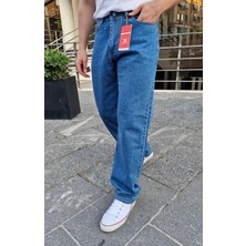 Ceza Denim Erkek Mavi Baggy Fit Rahat Kesim Likrasız  Pamuk Kot Pantolon G-143