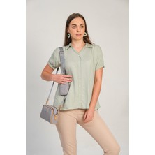 Just Polo Kadın Cüzdanlı Omuz Çantası JPM4009 Acık Gri Taba