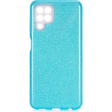 ZORE Samsung Galaxy A22 4g Uyumlu Kılıf Zore Shining Silikon, Mavi