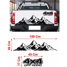 Sticker Usta Off Road 4x4 Dağ Araba Oto Kamyonet Arka Bagaj Oto Sticker 2 Parça 00124