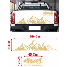 Sticker Usta Off Road 4x4 Dağ Araba Oto Kamyonet Arka Bagaj Oto Sticker 2 Parça 00124