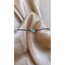 Mamba Gold 14 Ayar Altın Tek Dorika Toplu Mavi Boncuklu Bilezik