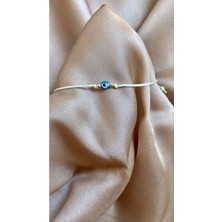 Mamba Gold 14 Ayar Altın Nazar Boncuklu Iki Dorika Toplu Bileklik