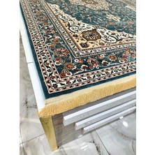 İpek Mavi Etnik Desen 6 m2 Halı