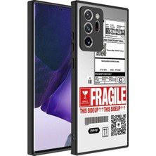 ZORE Samsung Galaxy Note 20 Ultra Uyumlu Kılıf Aynalı Desenli Kamera Korumalı Parlak Mirror Kapak, Fragile