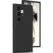 ZORE Samsung Galaxy S24 Ultra Uyumlu Kılıf Magsafe Şarj Özellikli Karbon Fiber Görünümlü T-Karbon Kapak, Siyah