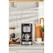 Karaca C / F Coffee Brew Inox 2 In 1 Aroma Özellikli Filtre Kahve ve Çay Demleme Makinesi Cam 0-1 L 50 Hz