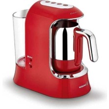 Korkmaz Kahvekolik Aqua Kırmızı/krom Kahve Makinesi A862 Çelik   1-2 L Yo
