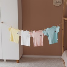Kukita 4'lü Kız ve erkek Basic Bebek&Çocuk Tişört Seti (Candy)