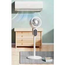 Yellow Tech Uzaktan Kumandalı Dokunmatik Ekranlı Elektrikli Fan Hava Serinletici Vantilatör Oynar Başlıklı Ofis Ev Fanı