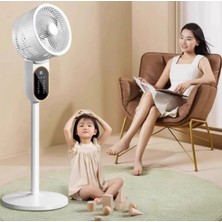 Yellow Tech Uzaktan Kumandalı Dokunmatik Ekranlı Elektrikli Fan Hava Serinletici Vantilatör Oynar Başlıklı Ofis Ev Fanı