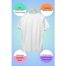 Fuddy Moda Unisex Inside Out Today I Feel Baskılı T-Shirt, Oversize Ters Yüz Baskılı Tişört