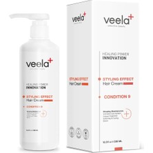 Veela Zor Şekillenen Saçlar Için Durulanmayan Şekillendirici Saç Kremi - Styling Effect Condition 9