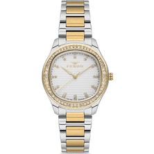 Ferro Sarı - Gümüş Celik Kordon Kadın Kol Saati FL21473A-D