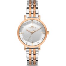 Ferro Gümüş - Rose Celik Kordon Kadın Kol Saati FL21252A-E