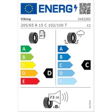 Viking 205/65 R15C 6Pr 102/100T Transtech Newgen Yaz Lastiği (Üretim Yılı: 2023)