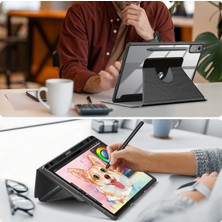 XFashion Lenovo Tab P12 TB371FC Deri+Akrilik+Tpu Otomatik Uyandırma/uyku Özellikli Tablet Kılıfı (Yurt Dışından)