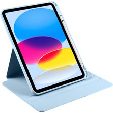 XFashion iPad Air 11 (2024) Pu Deri+Akrilik Tablet Kılıfı Otomatik Uyku / Uyandırma, Döner Stand (Yurt Dışından)