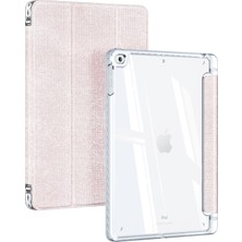 XFashion iPad 9.7 Inç (2017) / (2018) / Air (2013) / Air 2 Otomatik Uyandırma / Uyku Pu Deri Şeffaf Arka Tablet Kılıfı (Yurt Dışından)