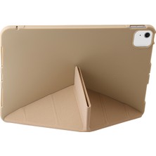 XFashion iPad Air 13 (2024) Otomatik Uyku / Uyandırma Özellikli Origami Standı Pu Deri + Silikon Tablet Kılıfı (Yurt Dışından)