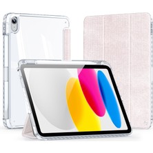 XFashion iPad 10.9 (2022) Tablet Şeffaf Otomatik Uyandırma / Uyku Tpu+Pc+Deri Kabuk (Yurt Dışından)