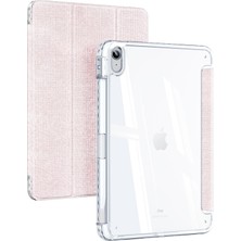 XFashion iPad 10.9 (2022) Tablet Şeffaf Otomatik Uyandırma / Uyku Tpu+Pc+Deri Kabuk (Yurt Dışından)