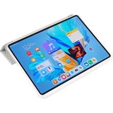 XFashion Huawei Matepad 11.5 S Kılıf Üç Katlı Stand Pu Deri + Tpu + Şeffaf Akrilik Tablet Kapağı (Yurt Dışından)