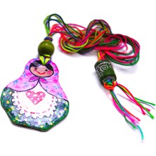 MiniQ's Bijuteri Miniq's Handmade Pempe Başlıklı Köylü Kızı Kolye