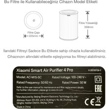 Populer Xiaomi Smart Air Purifier Hava Temizleyici 4 Pro Model: AC-M15-SC Uyumlu Çipli