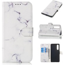 SZY Mall Huawei P30 Tam Koruma Mermer Desen Kart Yuvaları Tutucu Için Flip Case (Yurt Dışından)