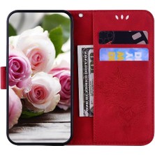SZY Mall IPhone 16 Için Kılıf Pro Max Kabartma Gül Çiçekler Cüzdan Kılıf Kickstand Flip (Yurt Dışından)
