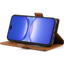 SZY Mall Huawei Nova 12 Pro Için Flip Case Cüzdan Iş Çevir Kart Yuvaları Günlük Kullanım (Yurt Dışından)