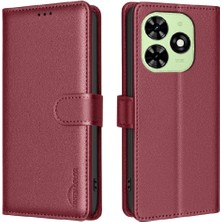 SZY Mall Tecno Pop 8 Rfıd Engelleme Kart Tutucu Kickstand Manyetik Pu Için Flip Case (Yurt Dışından)