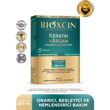 Bioxcin Keratin & Argan Onarıcı Bakım Şampuan 300 ml - Yıpranmış ve Hassas Saçlar 4'lü