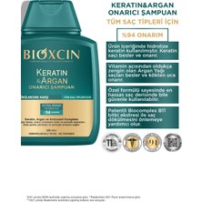 Bioxcin Keratin & Argan Onarıcı Bakım Şampuan 300 ml - Yıpranmış ve Hassas Saçlar 4'lü