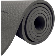 Rebuwo Hizalama Tasarım Yoga Pilates Mat 8mm Tpe Yoga Pilates Mat Siyah