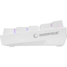 Rampage KB-RX63 B-Atom Beyaz Bluetooth Rgb Backlight Red Swıtch Mekanik Q 63 Tuşlu Mini Gaming Oyuncu Klavyesi