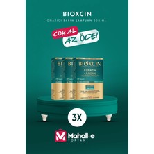 Bioxcin Keratin & Argan Onarıcı Bakım Şampuan 300 ml - Yıpranmış ve Hassas Saçlar 3'lü