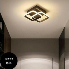 Elektroyou Tokyo Siyah Kare Beyaz Ledli Avize Tky-S-B-01