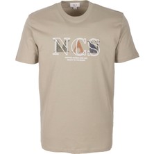 Ncs Jeans Erkek Tişört Bisiklet Yaka Olive Slim Fit Baskılı T-Shirt Ncs Jeans 1298