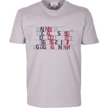 Ncs Jeans Erkek Tişört Bisiklet Yaka Grimelanj Slim Fit Baskılı T-Shirt Ncs Jeans 1295