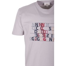 Ncs Jeans Erkek Tişört Bisiklet Yaka Grimelanj Slim Fit Baskılı T-Shirt Ncs Jeans 1295