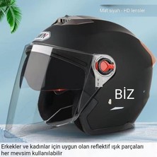 Baba Dört Mevsim Çift Lensli Elektrikli Araç Motosiklet Sürme Kaskı (Yurt Dışından)