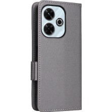 Mays Shop Xıaomı Poco M6 4g Manyetik Yan Toka Cüzdan Pu Deri Için Flip Case (Yurt Dışından)