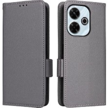 Mays Shop Xıaomı Poco M6 4g Manyetik Yan Toka Cüzdan Pu Deri Için Flip Case (Yurt Dışından)