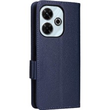 Mays Shop Xıaomı Poco M6 4g Manyetik Yan Toka Cüzdan Pu Deri Için Flip Case (Yurt Dışından)